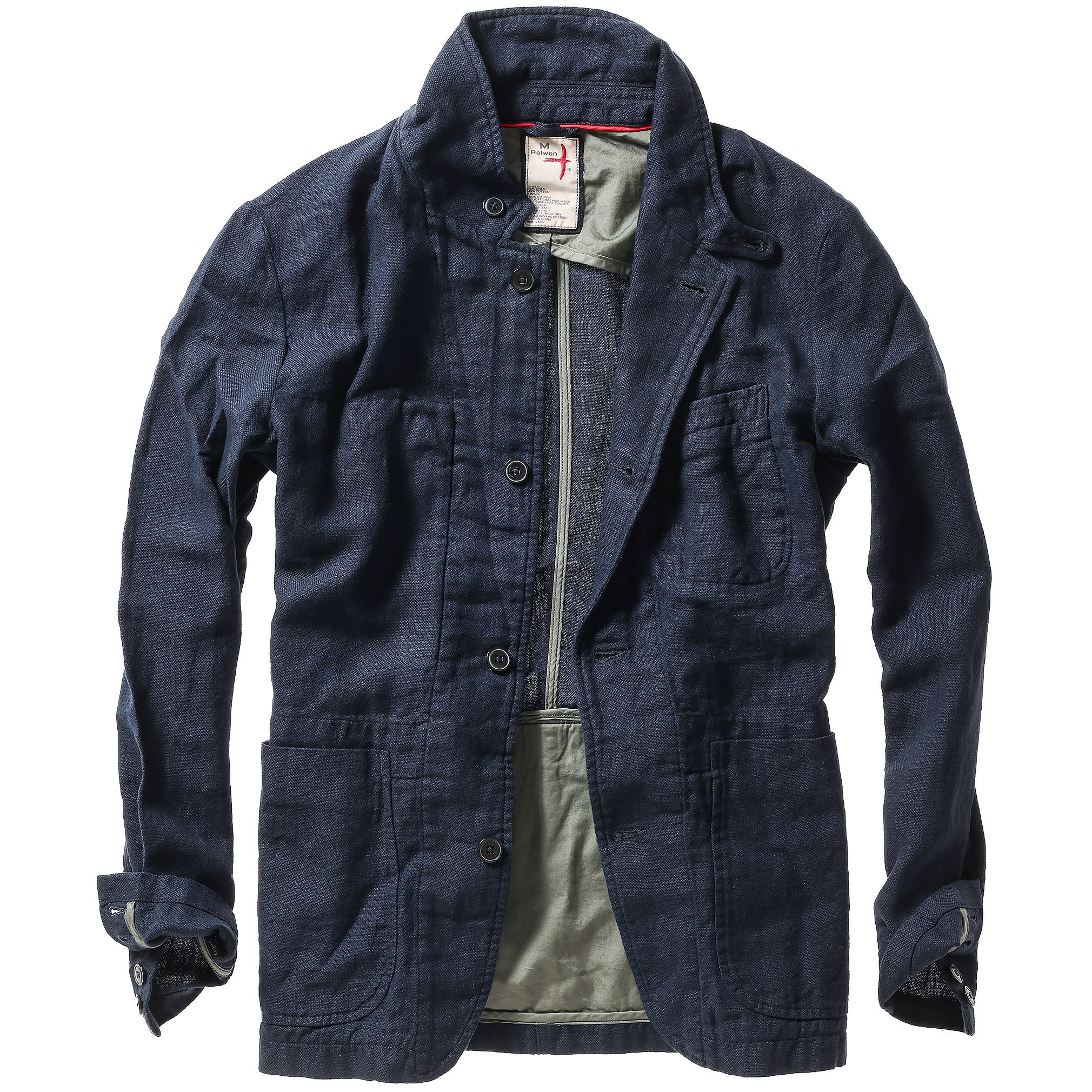 トラプリント フルジップジャケット Relwen Dark Navy Hopsack Tropical Trap Blazer – The Royal Bloke