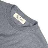 40Colori Lt Steel Grey Italian Pima Cotton Crewneck Sweater
