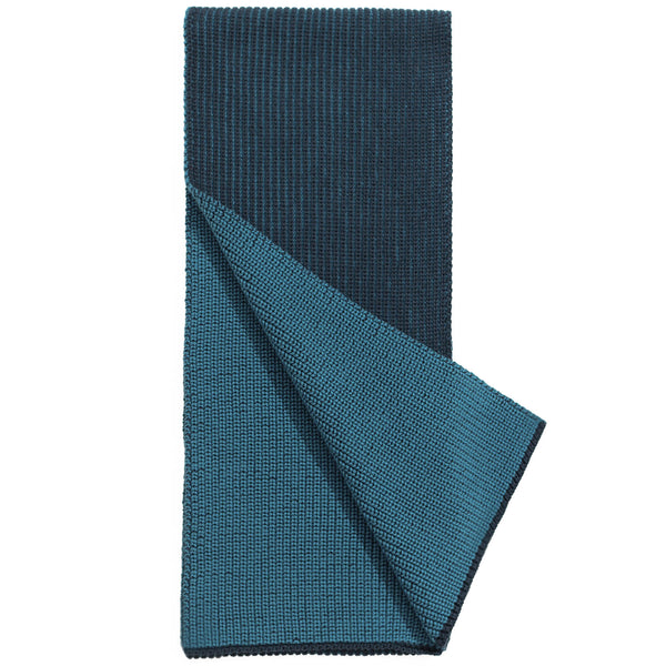 Navy / Blue Ribbed Scarf by Far Afield