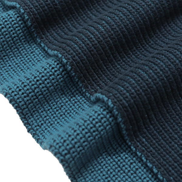 Navy / Blue Ribbed Scarf by Far Afield