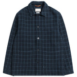 Navy / Blue Windowpane Bisset Jacket by Far Afield