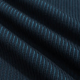 Contrasting Navy / Blue  Ribbed Knit Crewneck Sweater by Far Afield