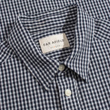 Navy Gingham "Costa" Shirt by Far Afield