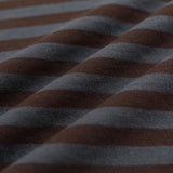 Grey / Brown Breton Stripe T-Shirt by Far Afield