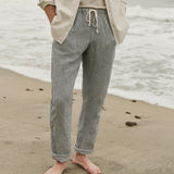 Alex Crane "Lines" French Linen Bo Pant