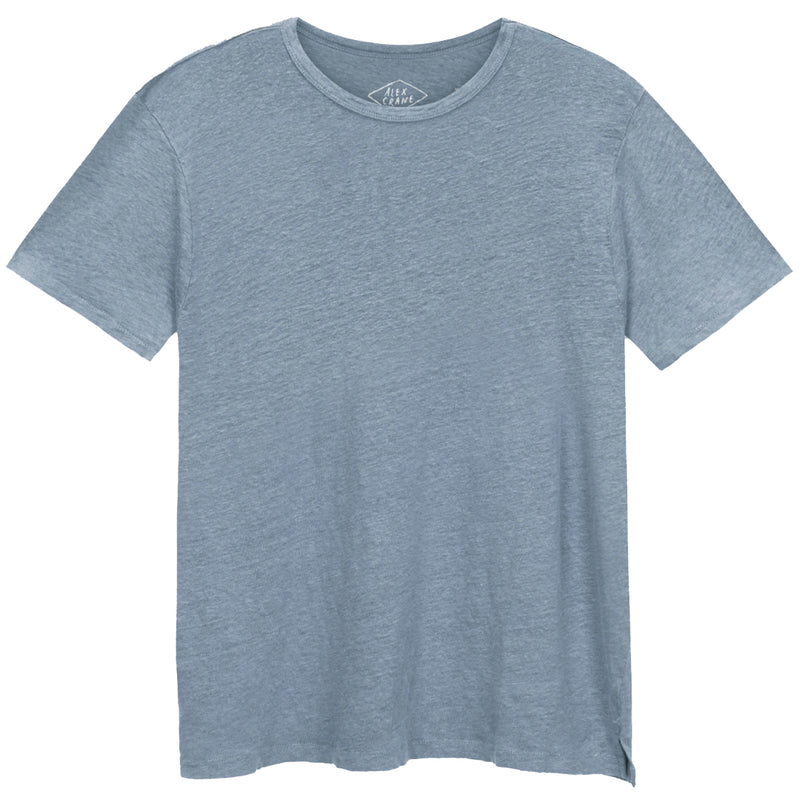 Wave Linen SS Linen Crewneck Tee Shirt by Alex Crane