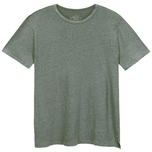 Jade Linen "Sun" SS Crewneck Tee by Alex Crane