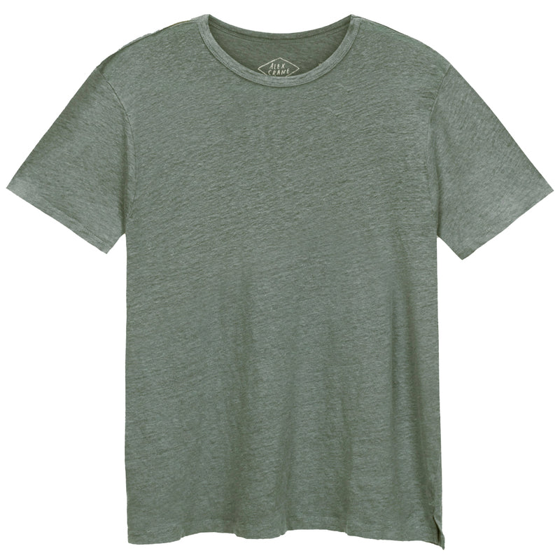 Jade Linen "Sun" SS Crewneck Tee by Alex Crane