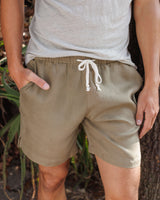 Alex Crane Tank "Bo" French Linen Shorts