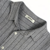 Steel Grey Striped Seersucker Shirt by Crossley Italy