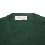Pine Green Italian Lt Weight Merino Crewneck Sweater by 40Colori Italy