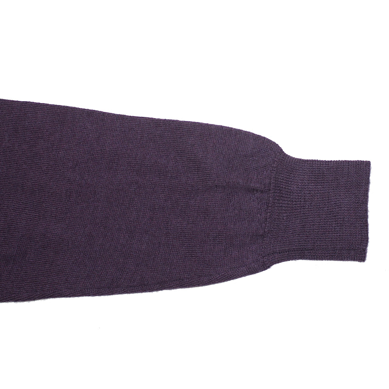 Dark Plum Italian Lt Weight Merino Crewneck Sweater by 40Colori Italy
