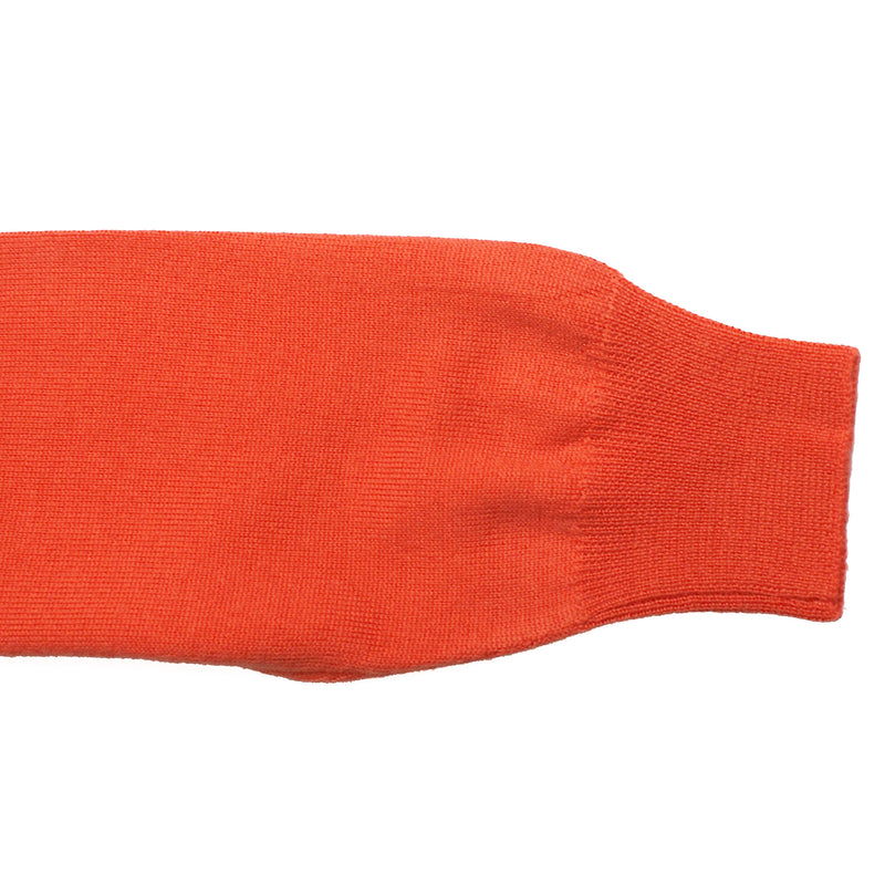 Safety Orange Italian Lt Weight Merino Crewneck Sweater by 40Colori Italy