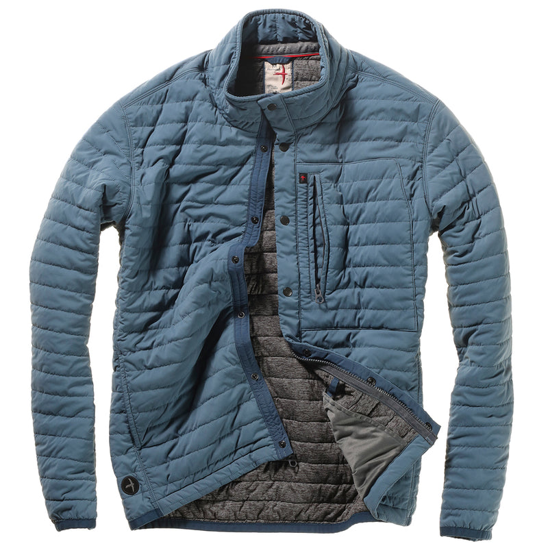 Gas Blue Windzip Jacket by Relwen