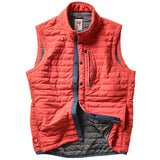 Dark Orange Quilted Windzip Vest by Relwen