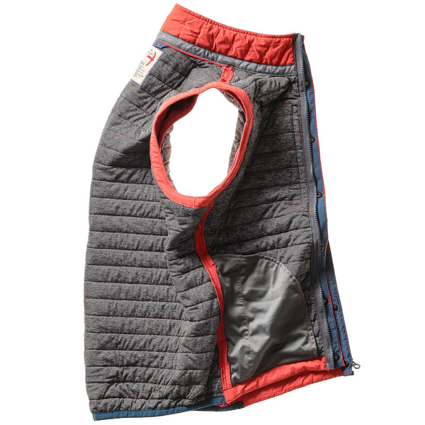 Dark Orange Quilted Windzip Vest by Relwen