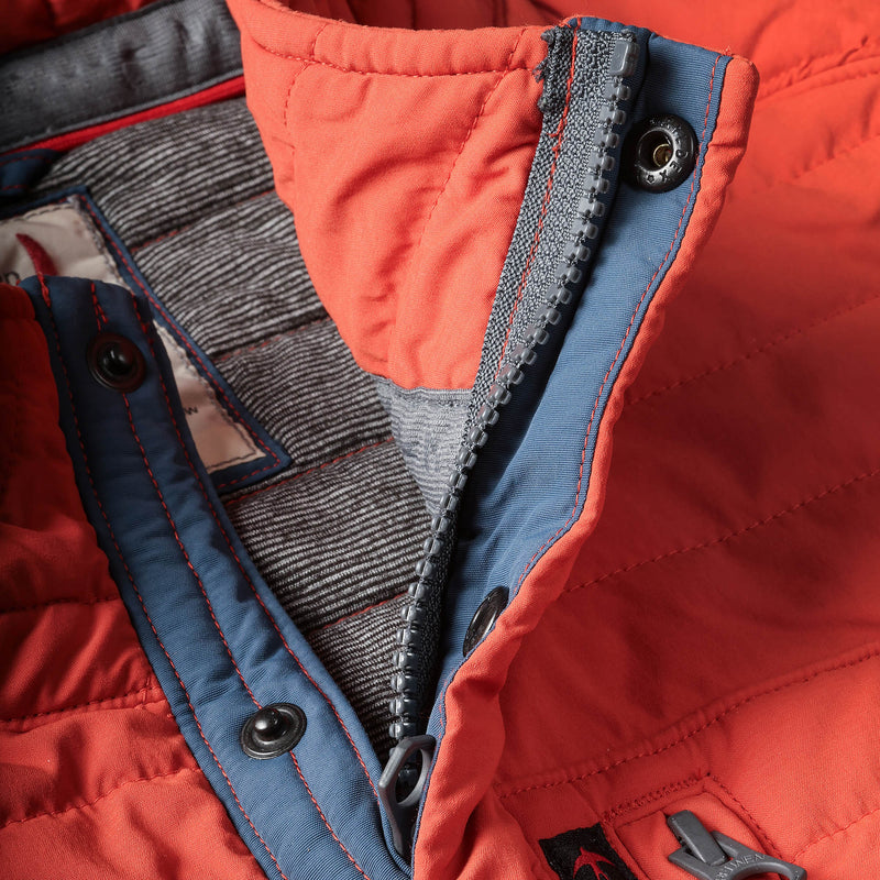 Dark Orange Quilted Windzip Vest by Relwen