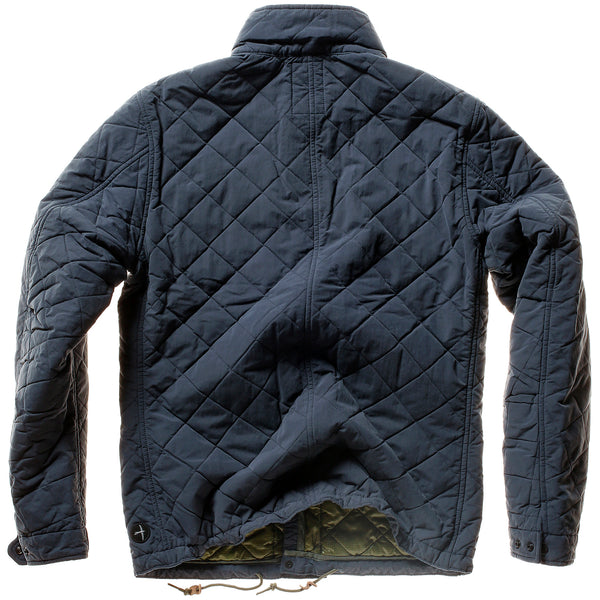 Navy Quilted Tanker Jacket by Relwen