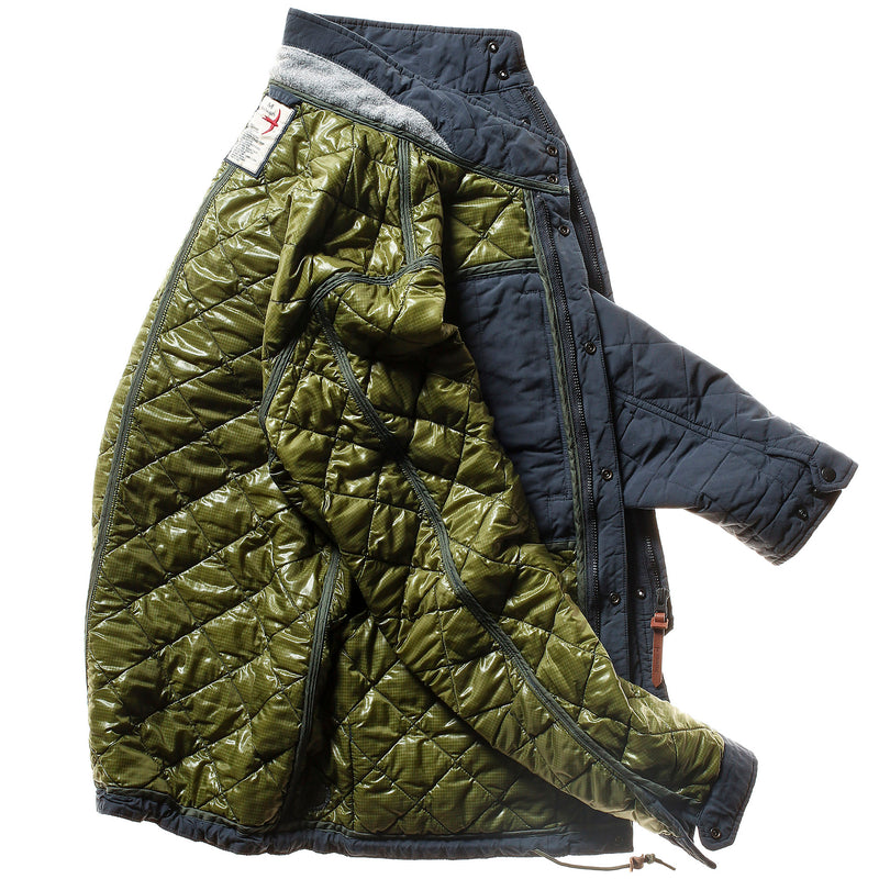 Navy Quilted Tanker Jacket by Relwen