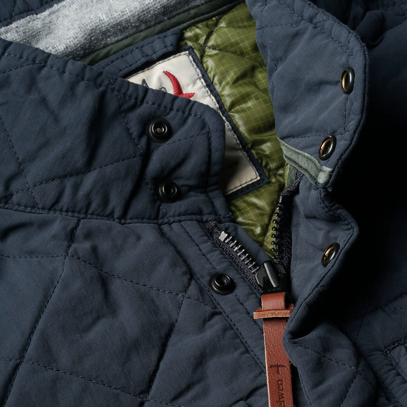 Navy Quilted Tanker Jacket by Relwen