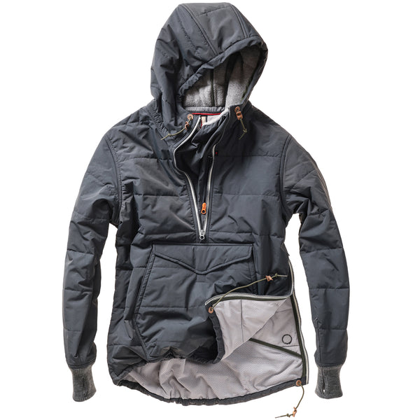 Slate Navy Nylon Ripstop Boarder Anorak by Relwen