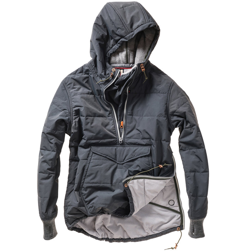 Slate Navy Nylon Ripstop Boarder Anorak by Relwen