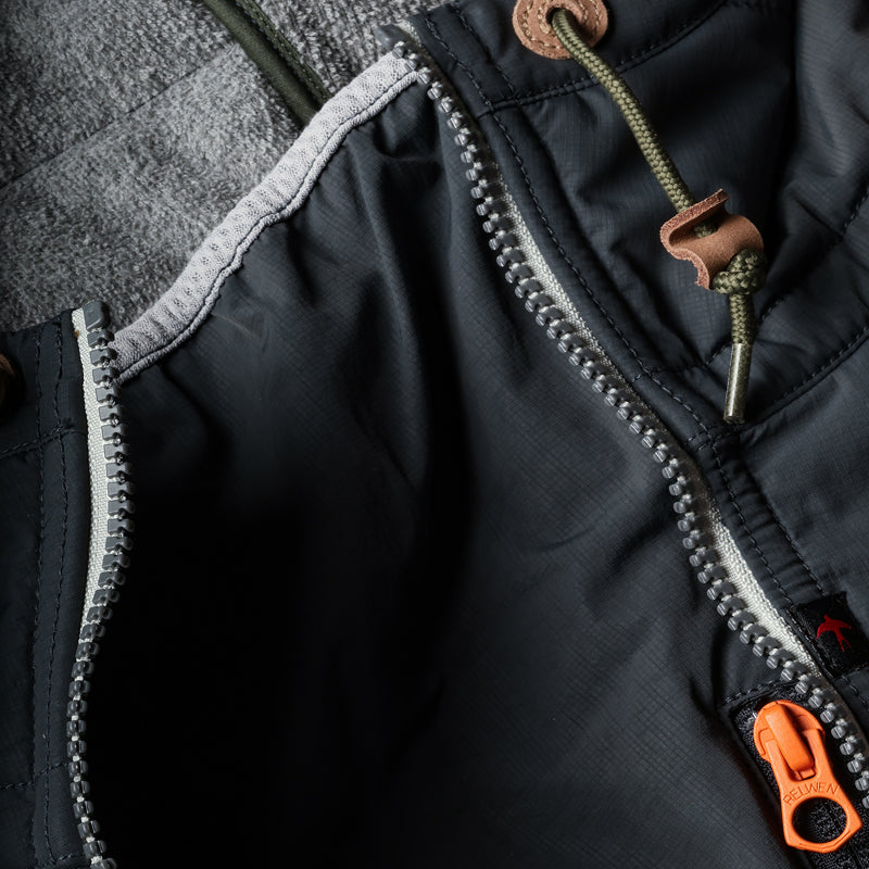Slate Navy Nylon Ripstop Boarder Anorak by Relwen