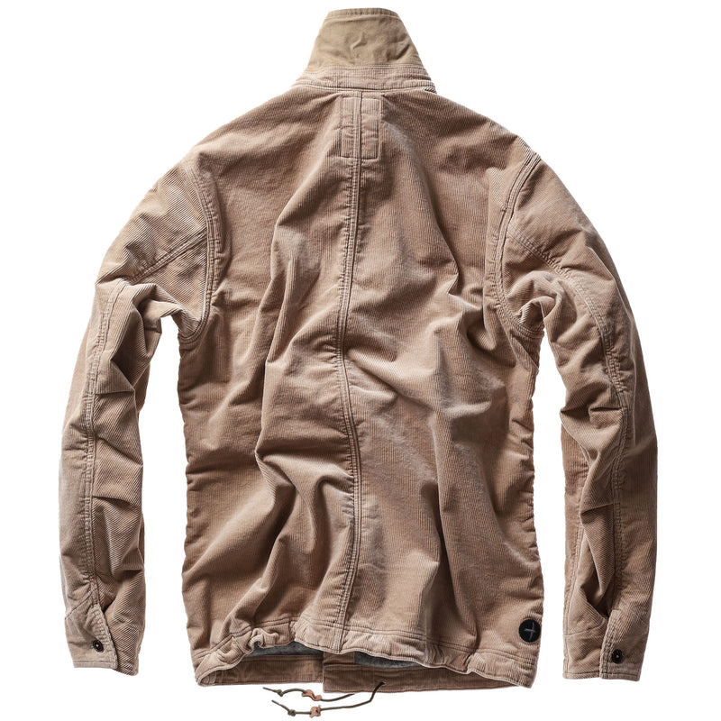 Buff Khaki Cord Pile-Lined Chore Coat by Relwen