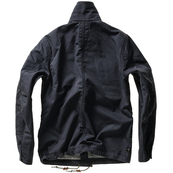 Dark Navy Canvas Pile Lined Chore Coat by Relwen