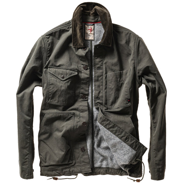 Forest Canvas Pile Lined Chore Coat by Relwen