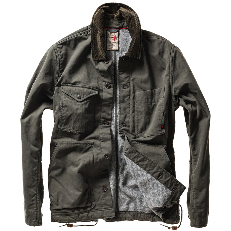 Forest Canvas Pile Lined Chore Coat by Relwen