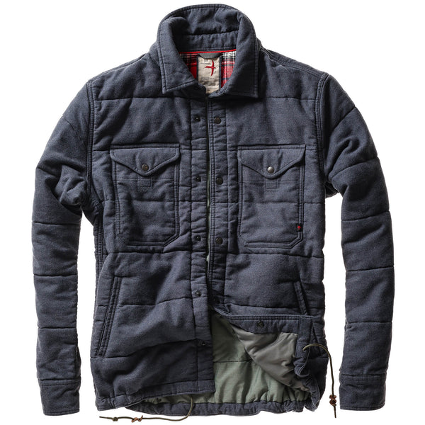 Navy Moleskin Snap CPO by Relwen