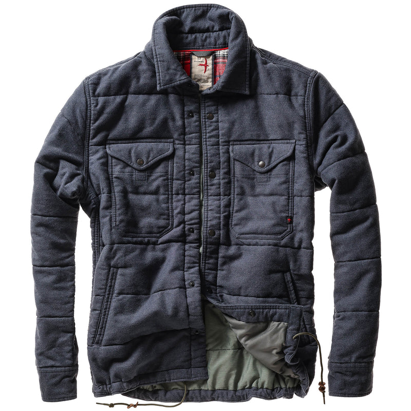 Navy Moleskin Snap CPO by Relwen