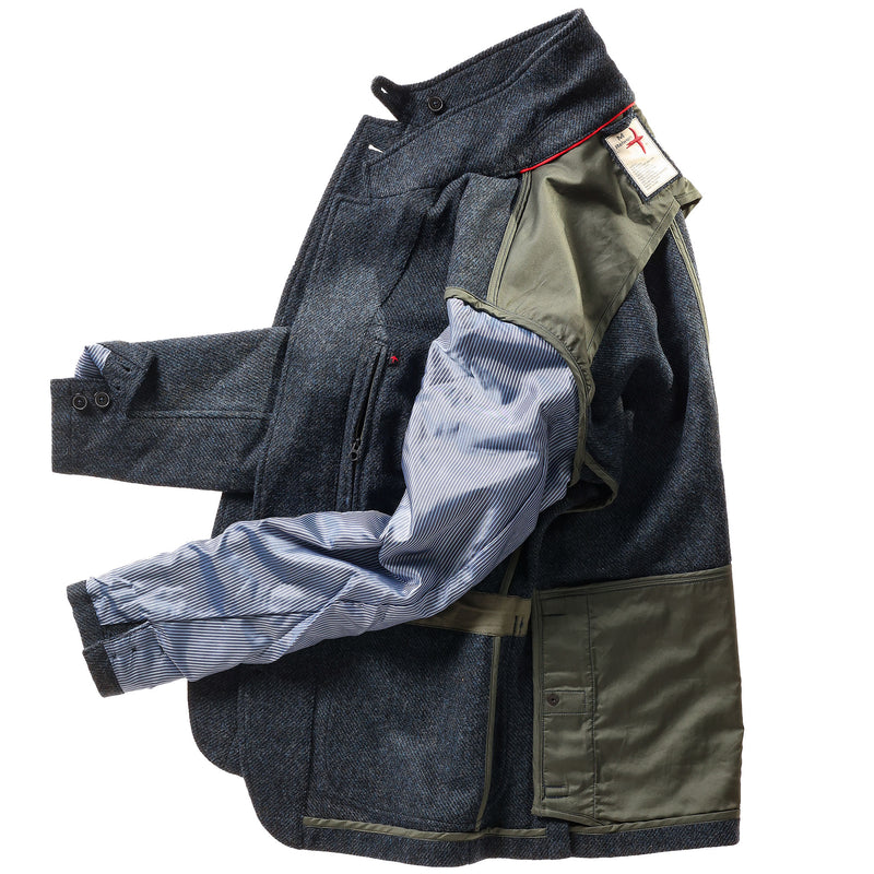 Brt Blue / Navy Twill Heritage Trap Blazer by Relwen