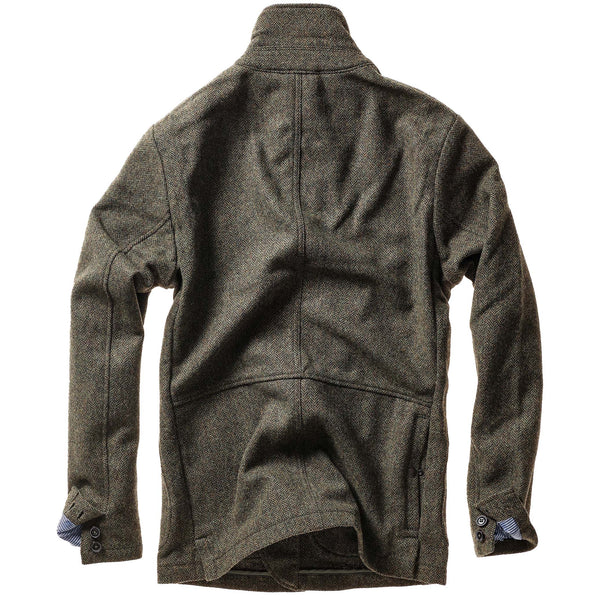 Olive / Black Herringbone Heritage Trap Blazer by Relwen