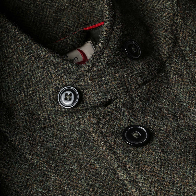 Olive / Black Herringbone Heritage Trap Blazer by Relwen