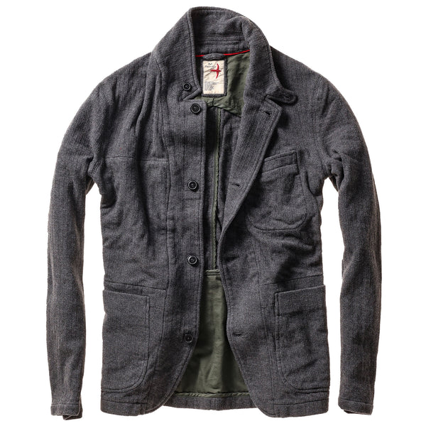 Dark Grey Sweatshirt Trap Blazer by Relwen