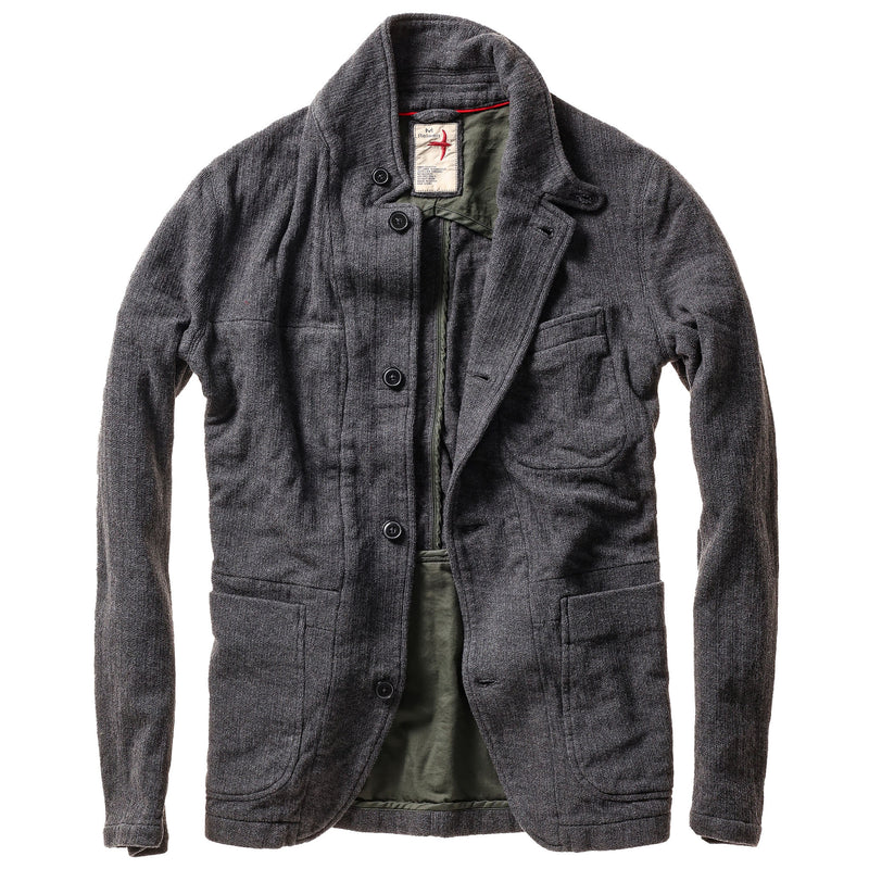Dark Grey Sweatshirt Trap Blazer by Relwen