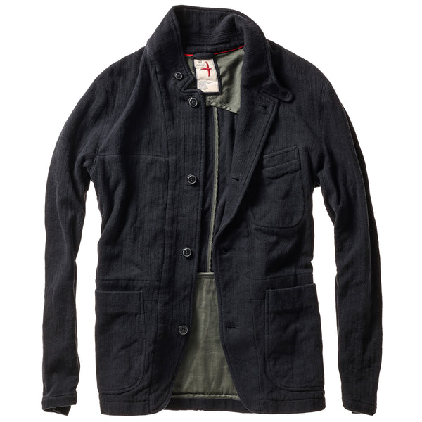 Navy Sweatshirt Trap Blazer by Relwen