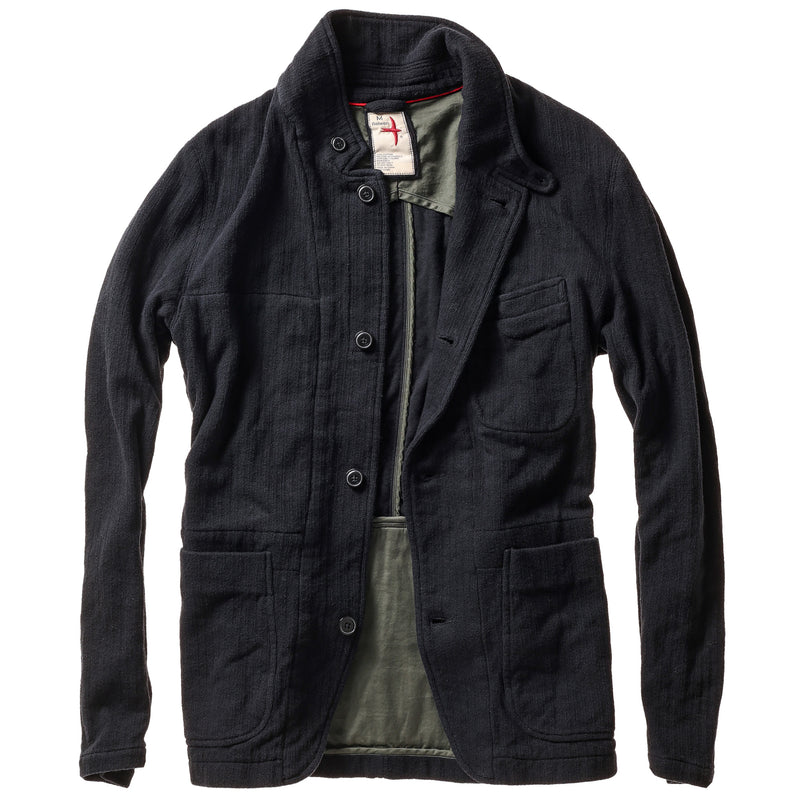 Navy Sweatshirt Trap Blazer by Relwen