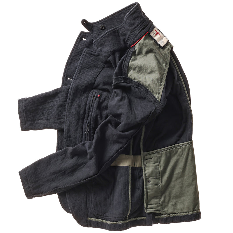 Navy Sweatshirt Trap Blazer by Relwen