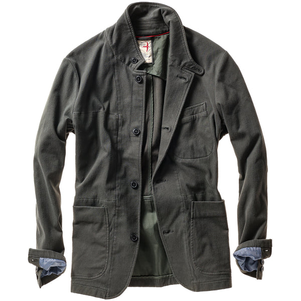 Charcoal Loden Moleskin Trap Blazer by Relwen