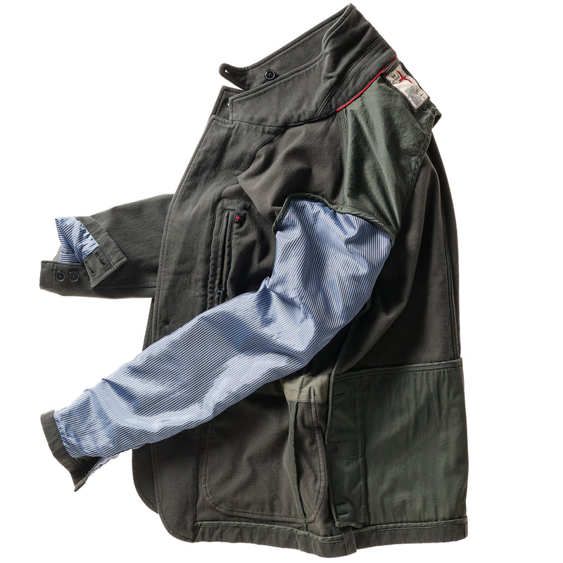 Charcoal Loden Moleskin Trap Blazer by Relwen