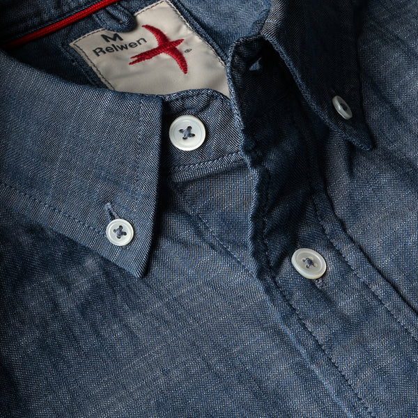 Relwen Huron Blues in Dark Indigo Twill Shirt
