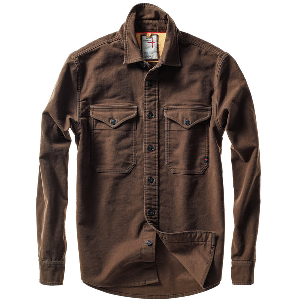 Coffee Moleskin Utility Workshirt by Relwen