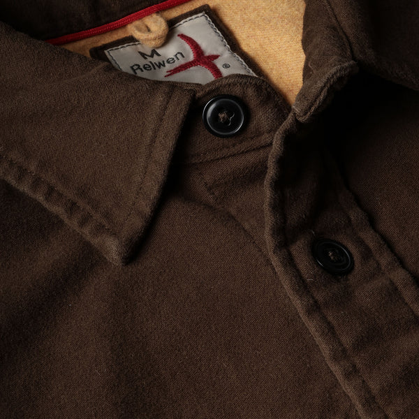 Coffee Moleskin Utility Workshirt by Relwen