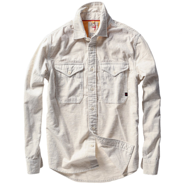 Stone Pinwale Cord Utility Workshirt by Relwen