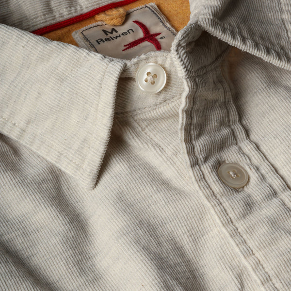 Stone Pinwale Cord Utility Workshirt by Relwen