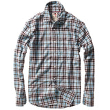 Lt Blue / Brown Plaid Flyweight Flannel Shirt by Relwen