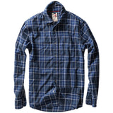 Dark Navy Plaid Flyweight Flannel Shirt by Relwen
